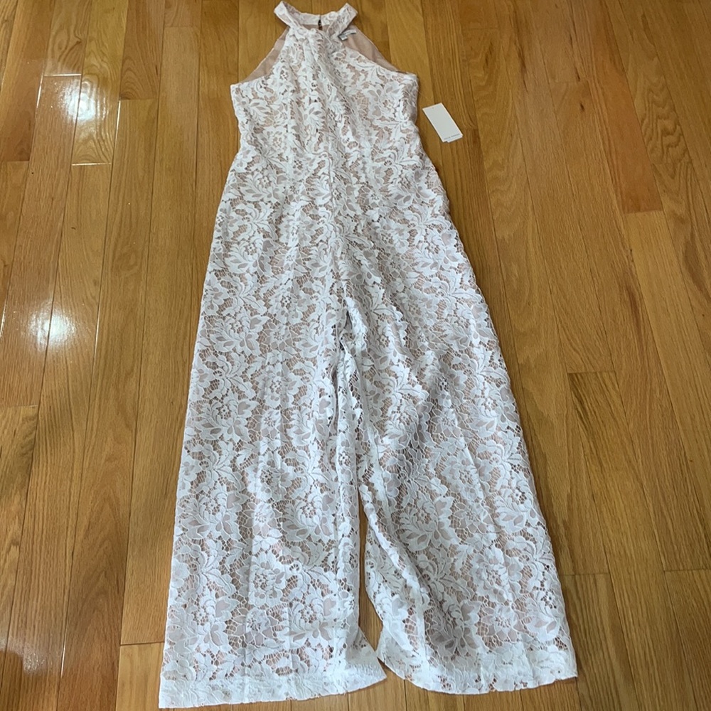 White Lace Jumpsuit - Picture 4 of 8